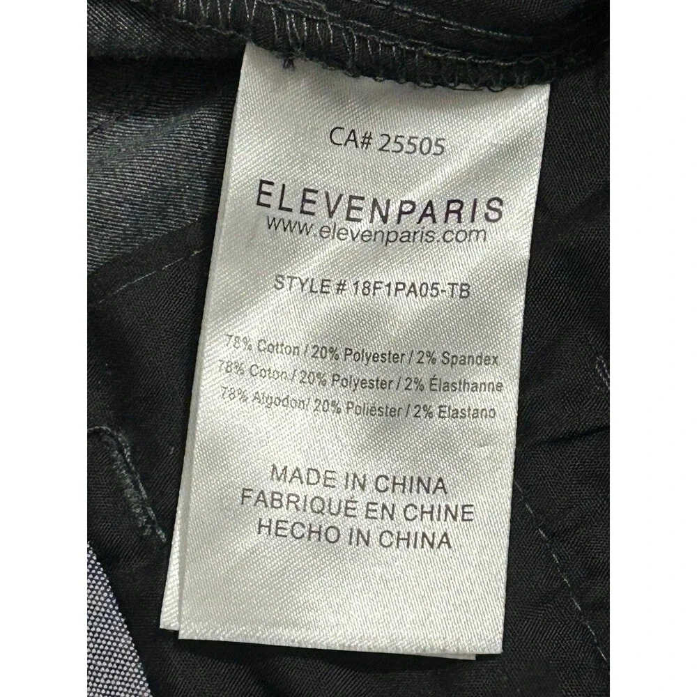 Eleven Paris Men's Charcoal Gray Chinos